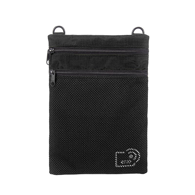 Victron RFID Neck Pouch Passport Holder Multifunctional Travel Wallet Classic black