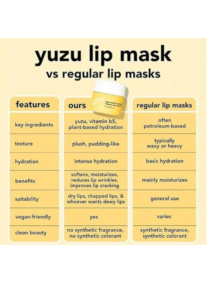 saturday skin - Saturday Skin Yuzu Vitamin C Lip Mask moisturizing overnight softer and smoother pout lip hydrating Infused with vitamin B5 non sticky Made in Korea - Image 1