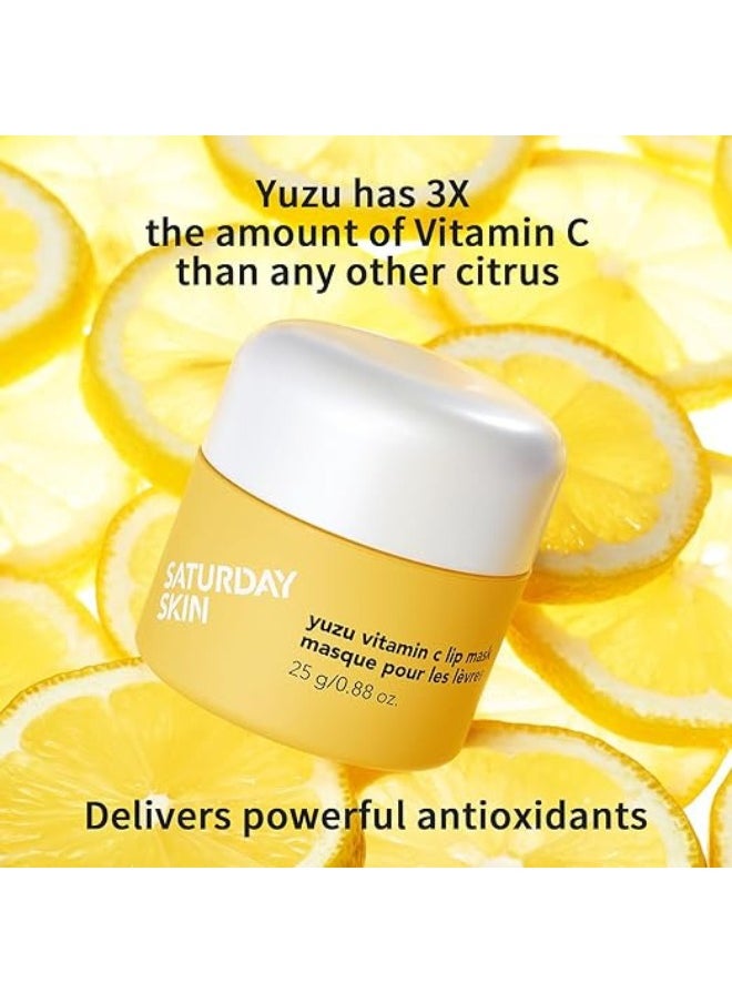saturday skin - Saturday Skin Yuzu Vitamin C Lip Mask moisturizing overnight softer and smoother pout lip hydrating Infused with vitamin B5 non sticky Made in Korea - Image 1