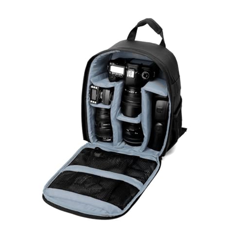 winvin Waterproof SLR/DSLR Camera Backpack Shoulder Bag Travel Case for Canon Nikon Sony Digital Lens (Medium, Grey) - Image 1