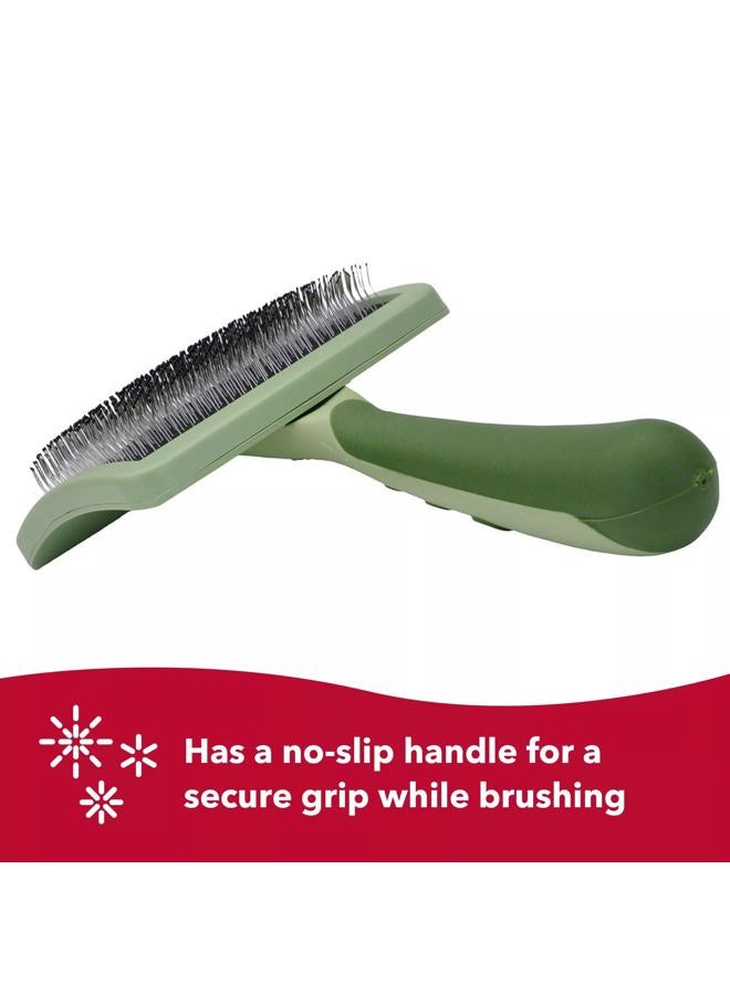 Coastal Safari - Curved Firm Slicker Dog Brush, No Color, One Size (7.5" L x 4.5" W) - Image 2