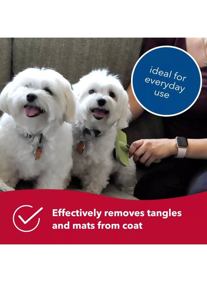 Coastal Safari - Curved Firm Slicker Dog Brush, No Color, One Size (7.5" L x 4.5" W) - Image 3