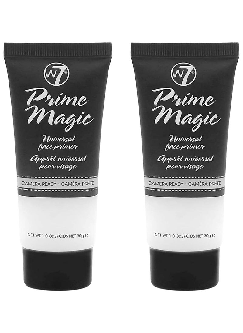 W7 - W7 Prime Magic Face Primer - Clear Makeup Base Priming Formula For Flawless Skin - Vegan Makeup - 2 Pack - Image 1