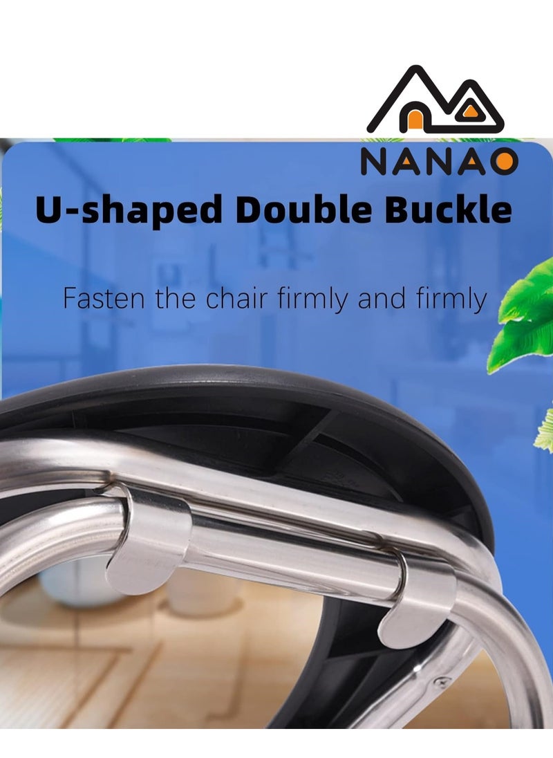 NANAO - Stainless Steel Portable Camping Toilet Seat Folding Travel Toilet Commode Chair Porta Potty Chair,Portable Toilet  Commode Chair for Camping, Stainless Steel Portable Potty Commode Chairg - Image 1