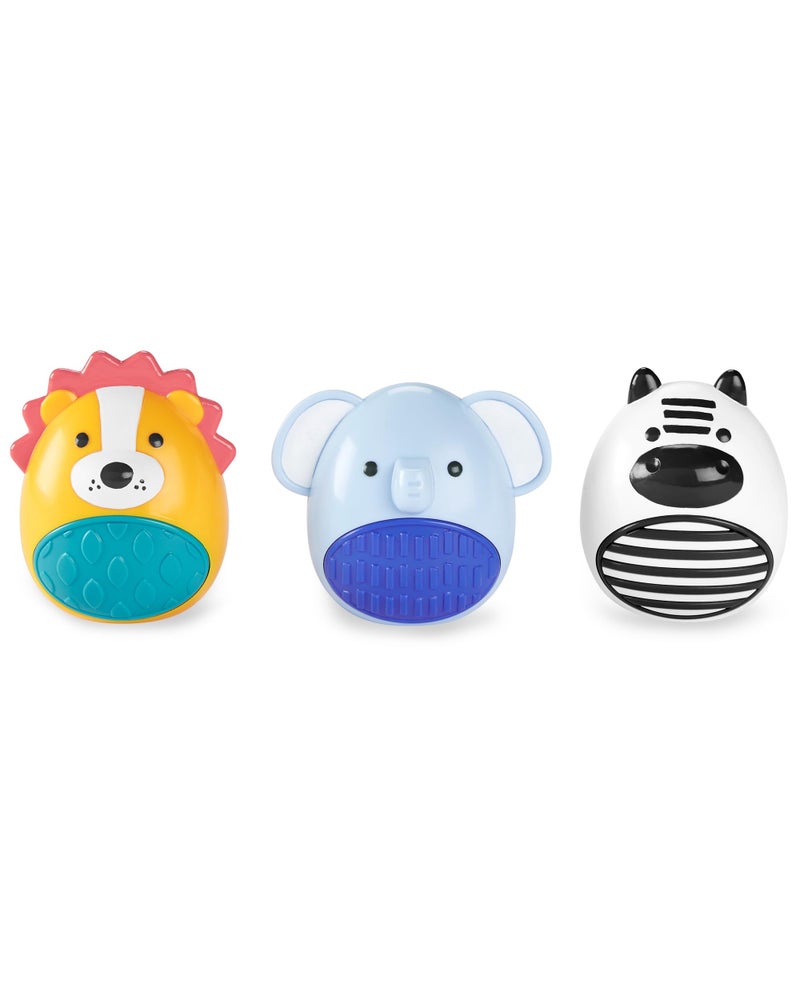 Skip Hop Baby Toy Maracas Jungle Beats Egg Shaker Musical Toy 3-Piece Set - Image 1