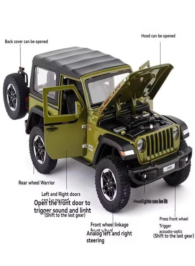 Sky Tech® Jeep Wrangler Rubicon Alloy Pickup 1:32 Scale Model Car Exclusive Alloy Metal Car Die-cast Scale Model Pullback Toy with Sound & Light Music Best Gifts Toys Kids【Colors as Per Stock】 - Image 4