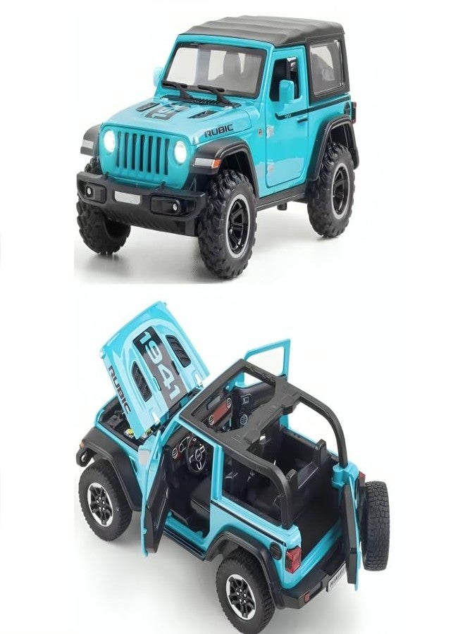 Sky Tech® Jeep Wrangler Rubicon Alloy Pickup 1:32 Scale Model Car Exclusive Alloy Metal Car Die-cast Scale Model Pullback Toy with Sound & Light Music Best Gifts Toys Kids【Colors as Per Stock】 - Image 1