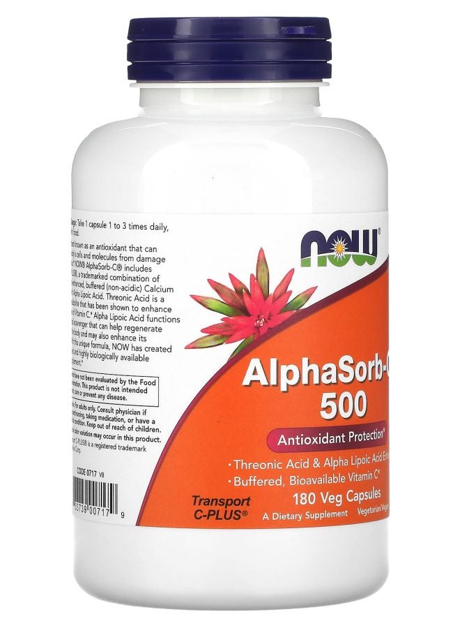 now AlphaSorb-C 500 180 Veg Capsules - Image 2