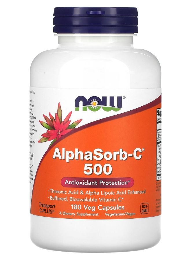 now AlphaSorb-C 500 180 Veg Capsules - Image 1