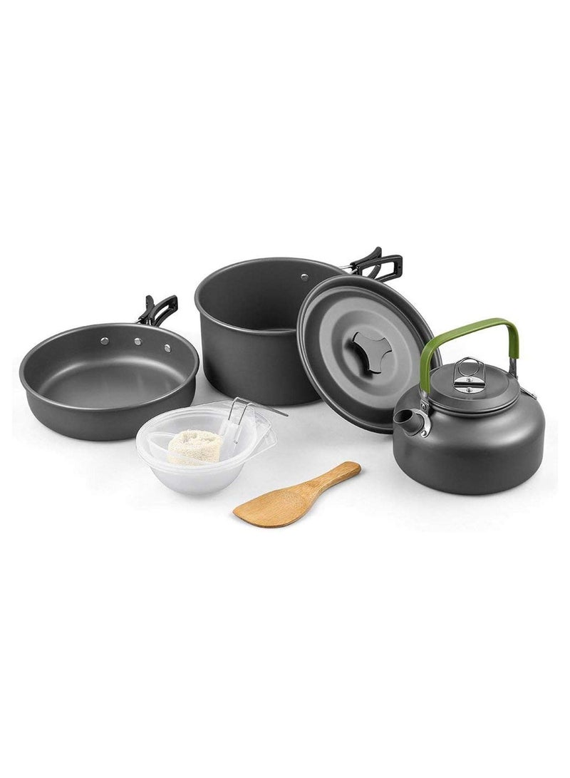 9-Piece Cookware Set Outdoor Camping Cooking Kit | Portable, Lightweight Nonstick Pan & Pot Set with Carry Bag | Ideal for Backpacking, Hiking, Travel | Compact & Durable  - Image 5