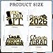 KSKSPE 4 Pcs KSKSPE Graduation Decorations Party Supplies Table CenterpiecesGraduation Theme Design and Sturdy Wooden for Graduation Party Favors DecorationsBlack - Image 4