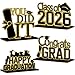 KSKSPE 4 Pcs KSKSPE Graduation Decorations Party Supplies Table CenterpiecesGraduation Theme Design and Sturdy Wooden for Graduation Party Favors DecorationsBlack - Image 2