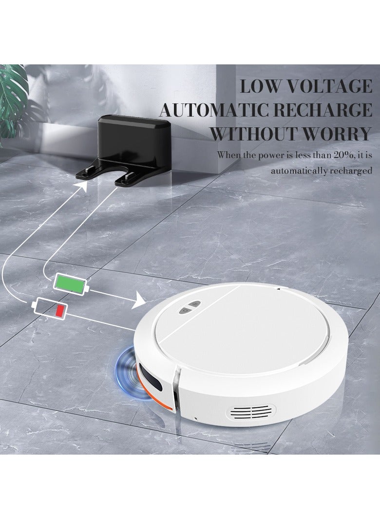 الرائد مكنسة روبوتية، شفط خالي من التشابك، 120 دقيقة وقت التشغيل، نحيفة، هادئة، مكنسة روبوتية ذات شحن ذاتي، مثالية لشعر الحيوانات الأليفة والأرضيات الصلبة - Image 4