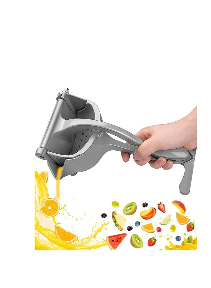Manual Juicer, Single Press Lemon Juice Squeezer, Heavy Duty Aluminum Alloy Citrus Lemon Juicer Hand Press with Seed Filter, Hand Held Lemon Lime, Pomegranates, Orange, Apple Juicer  - Image 1