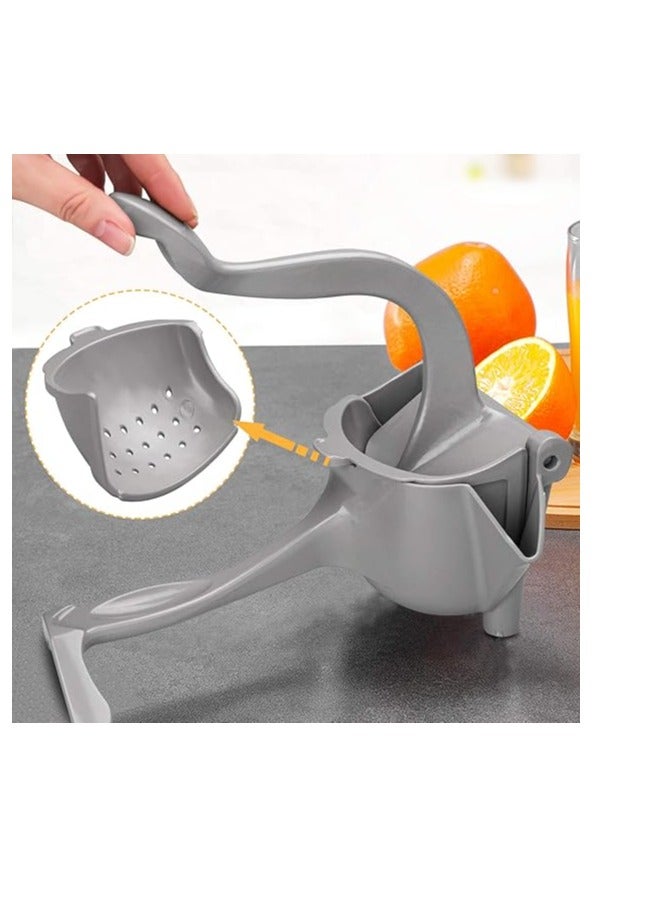 Manual Juicer, Single Press Lemon Juice Squeezer, Heavy Duty Aluminum Alloy Citrus Lemon Juicer Hand Press with Seed Filter, Hand Held Lemon Lime, Pomegranates, Orange, Apple Juicer  - Image 2