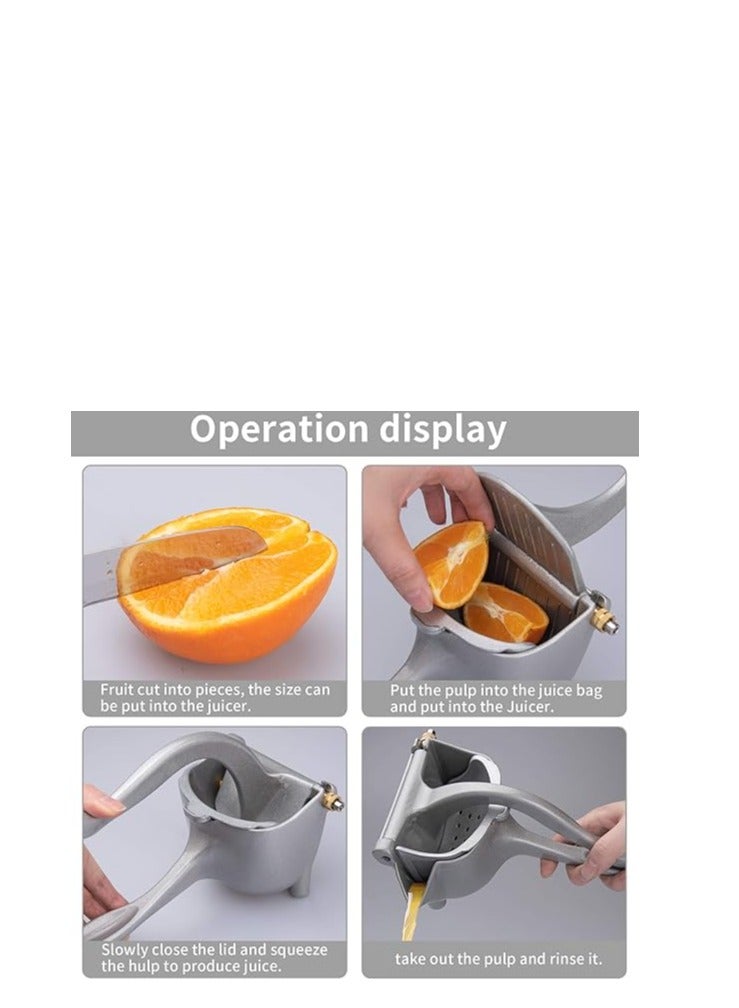 Manual Juicer, Single Press Lemon Juice Squeezer, Heavy Duty Aluminum Alloy Citrus Lemon Juicer Hand Press with Seed Filter, Hand Held Lemon Lime, Pomegranates, Orange, Apple Juicer  - Image 3
