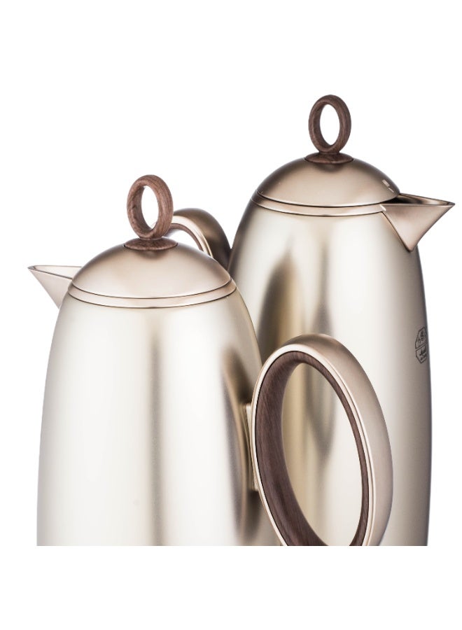 السيف  🤎 طقم ترامس السيف الفاخر بتصميم عصري ولمسات خشبية | أناقة الضيافة بسعات 1.0 لتر & 0.7 لتر ☕ - Image 3