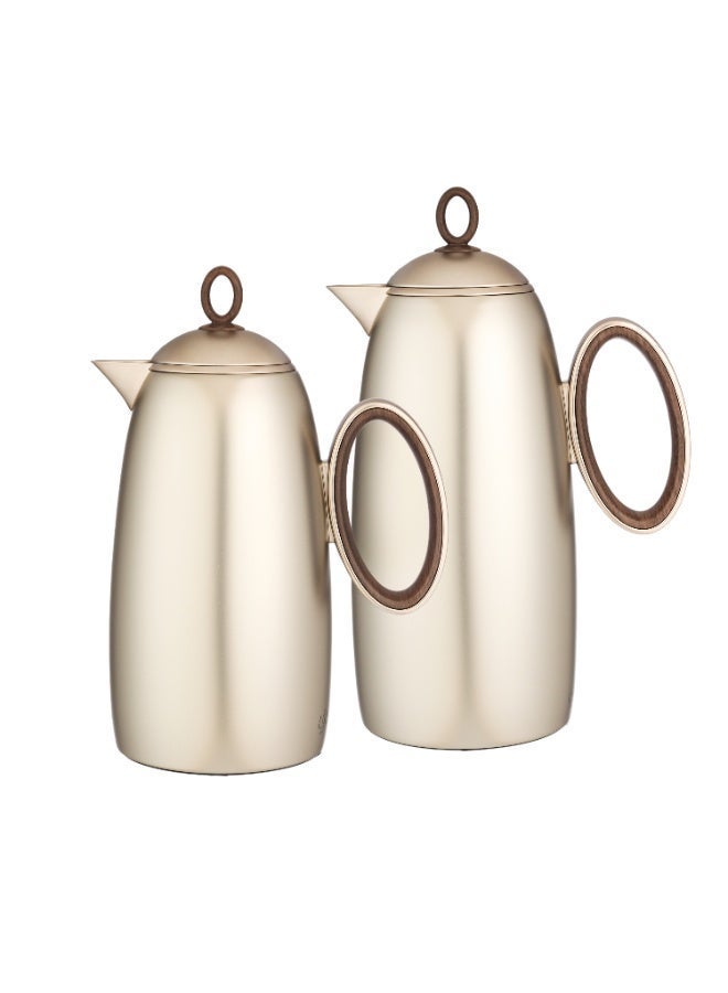 السيف  🤎 طقم ترامس السيف الفاخر بتصميم عصري ولمسات خشبية | أناقة الضيافة بسعات 1.0 لتر & 0.7 لتر ☕ - Image 2