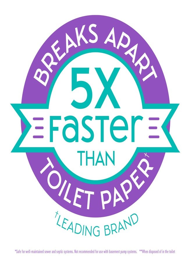 Nice 'N Clean SecureFLUSH Flushable Wet Wipes (42 Count - 6 Packs) | Moist Toilet Tissue with Moisturizing Aloe & Vitamin E | 0% Alcohol Formula for Sensitive Skin | Butt Wipes for Adults - Image 5