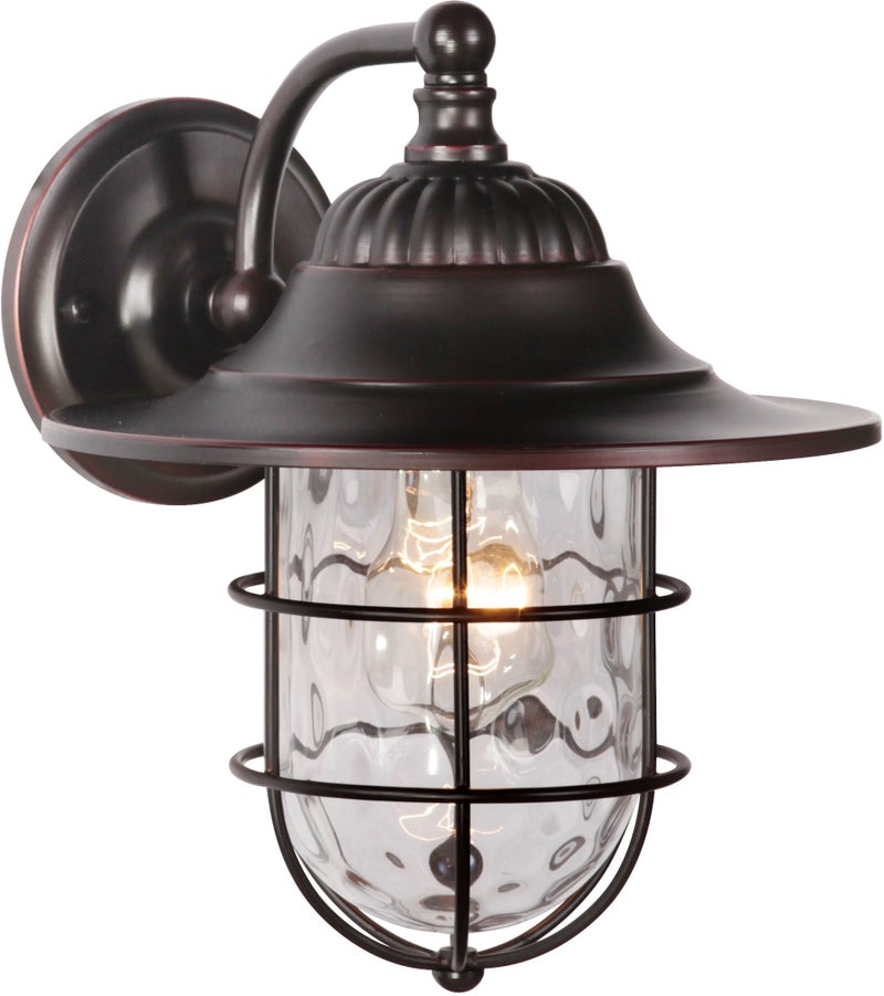 Craftmade Z5804-OBG Fairmont Outdoor Wall Sconce, 1-Light 100 Watt (8"W x 11"H), Oiled Bronze Gilded - Image 4