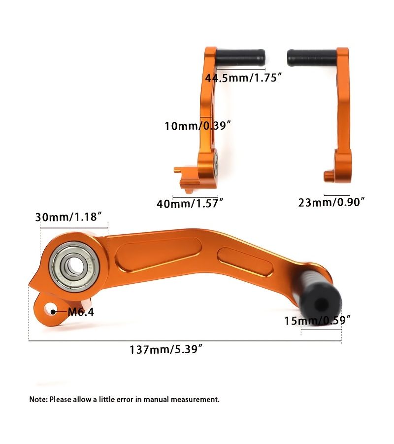 Set of 2 Motorcycle Brake Pedal and Gear Shift Lever Orange for KTM RC125 RC200 RC390 2014 2015 2016 390 Duke 2013 2014 2015 2016 200 Duke 2012 2013 2014 2015 2016 125 Duke 2011 2012 2013 2014 2015 - Image 2