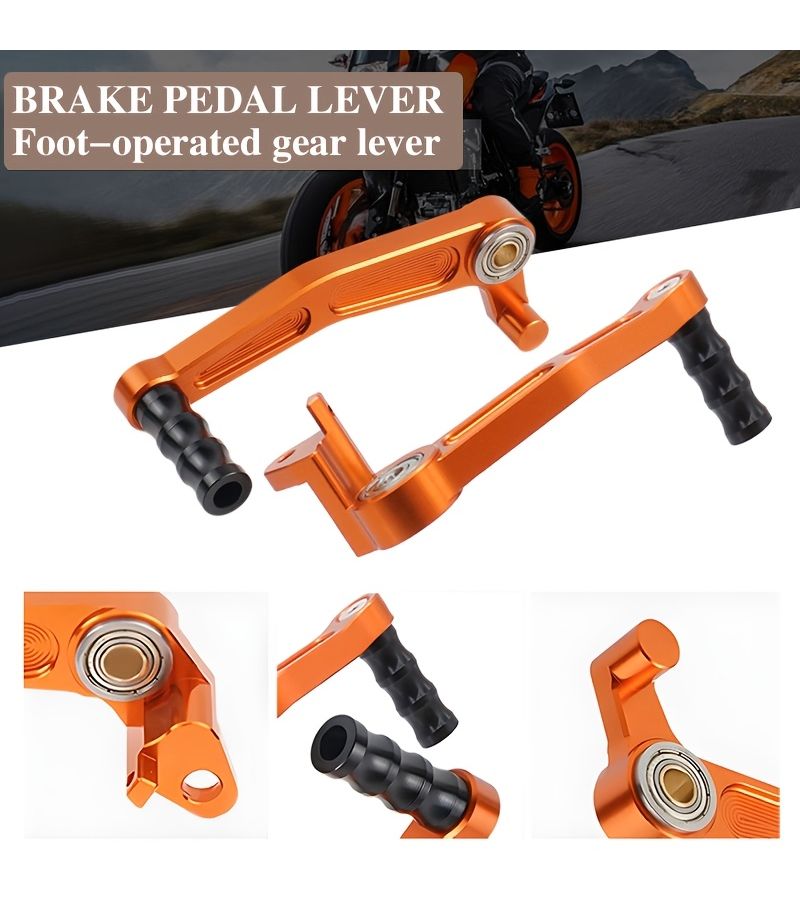 Set of 2 Motorcycle Brake Pedal and Gear Shift Lever Orange for KTM RC125 RC200 RC390 2014 2015 2016 390 Duke 2013 2014 2015 2016 200 Duke 2012 2013 2014 2015 2016 125 Duke 2011 2012 2013 2014 2015 - Image 3