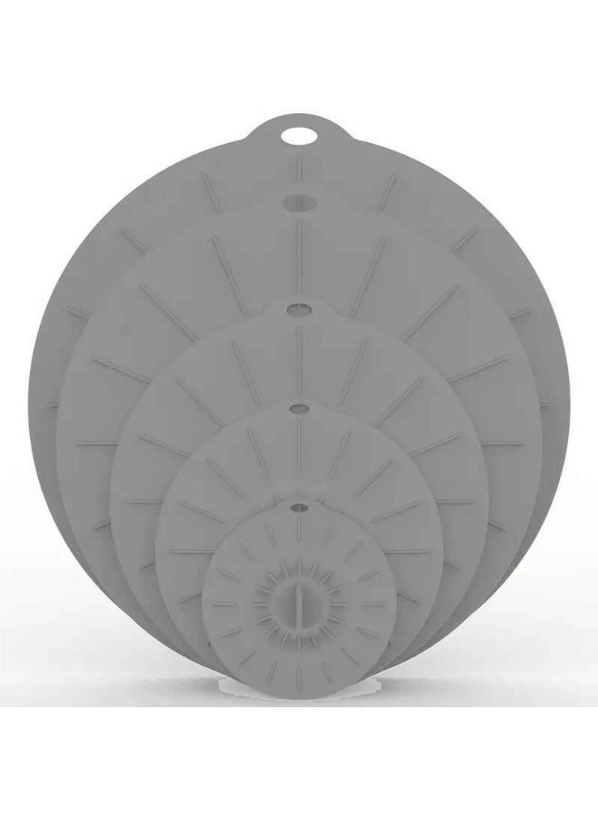 5pcs Heat Resistant Microwave Covers – Reusable Silicone Suction Lids in 5 Sizes for Bowls, Pots, Pans & Cups, Microwave/Oven/Stovetop/Freezer Safe, Dishwasher Friendly - Image 1