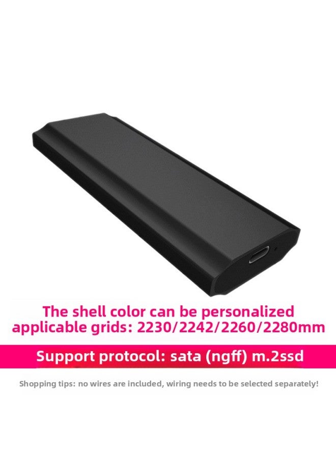 M.2 Hard Disk Box M.2 NGFF NVMe Solid State Mobile Hard Disk Box Enclosure RTL9210B Dual Protocol Hard Disk Box-Color:Sata/ngff Protocol Black Wireless - Image 1