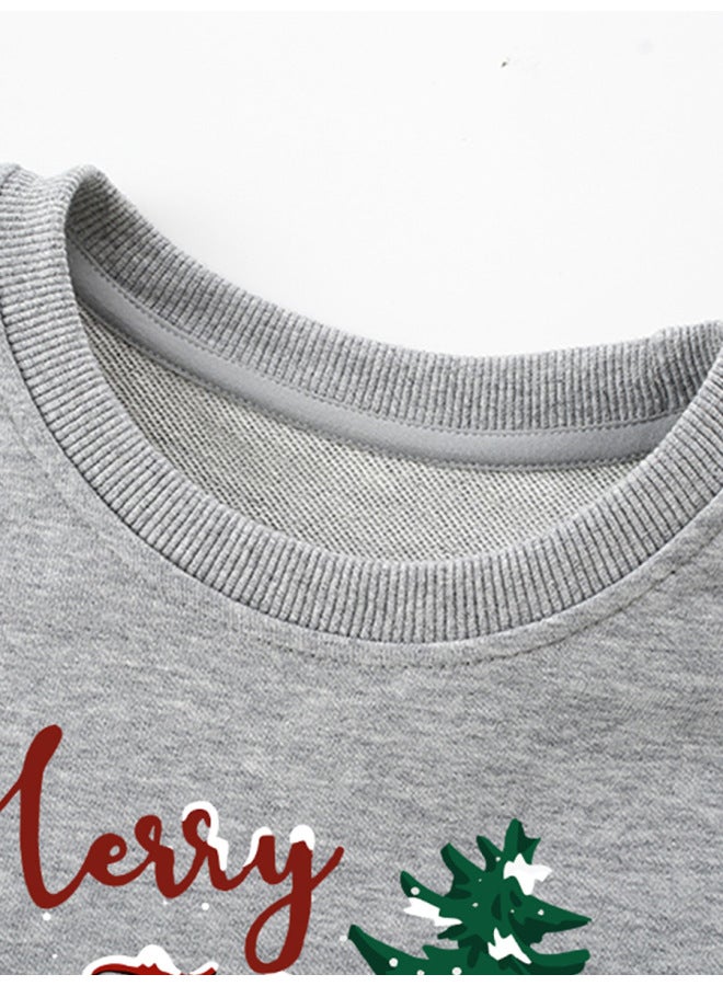 Little Bitty Children's Autumn Style Sweatshirt Knitted New Christmas Round Neck Long Sleeve Car Print Clothing - Image 2