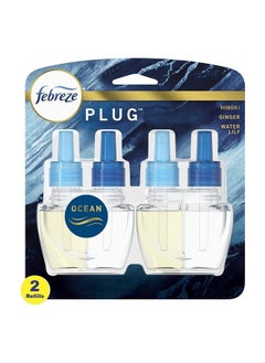 febreze Origins Fade Defy PLUG Air Freshener & Odor Fighter, Ocean, (2) .87 fl. oz. Oil Refills 