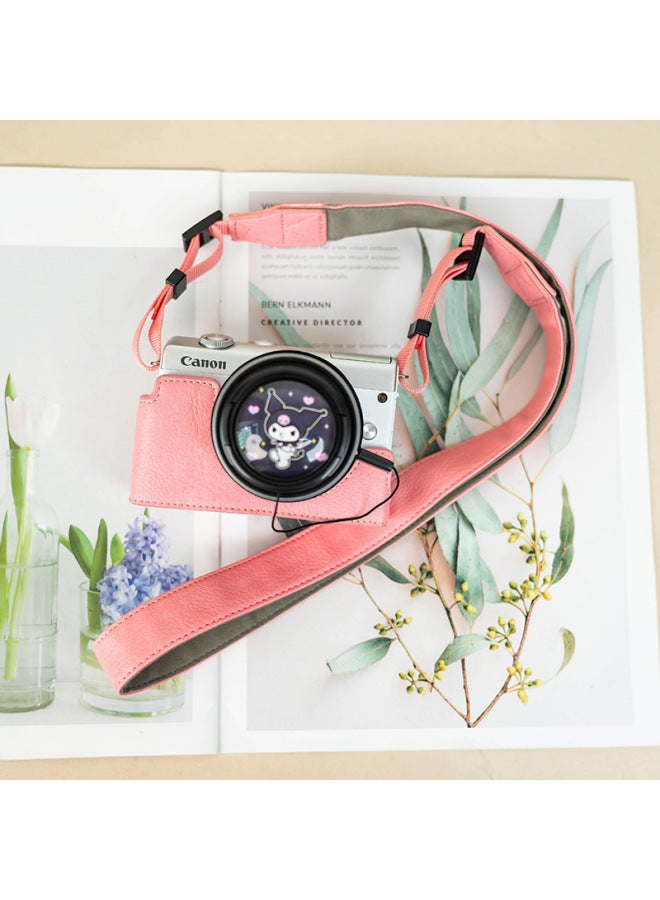 Canon M200 Protective Case M50 SeconD Generation Camera Bag 200D Leather Case CanonM50 Base Bag Protective Shell Accessories-Color:M50 Black Protective Case + Black Pu Shoulder Strap - Image 4