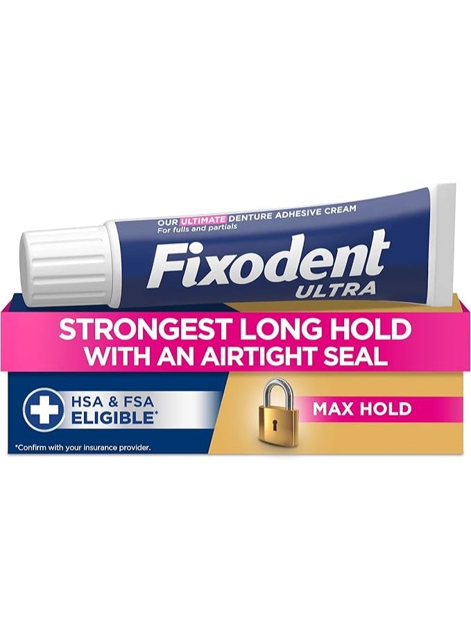 فكسودنت فيكسودنت لاصق أطقم الأسنان التثبيت الفائق ماكس هولد عناية بأطقم الأسنان 2.2 أونصة - Image 1