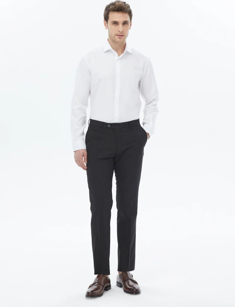 كيب White Plain Weave Classic Cotton Blend Shirt