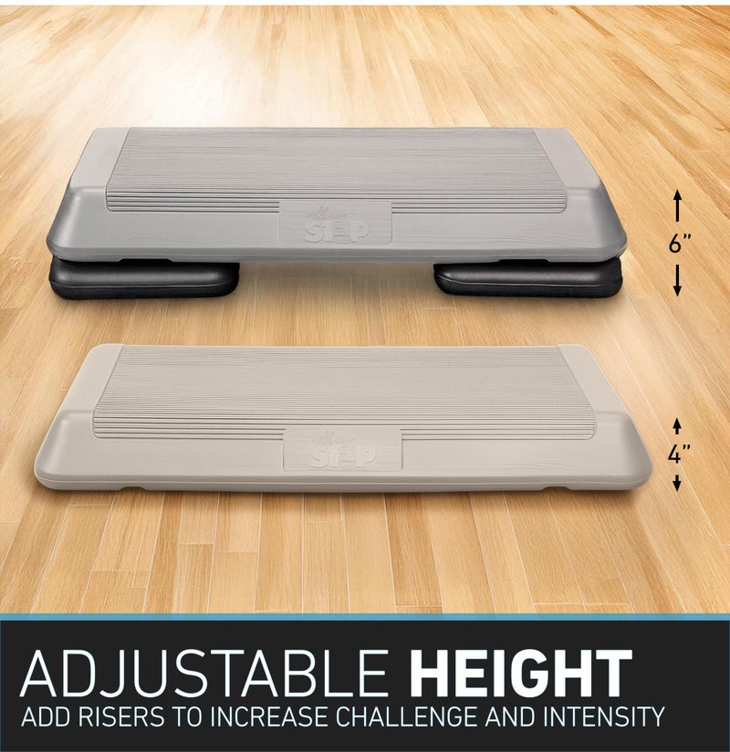 Freestyle STEP Exercise Step Platform, Circuit Size Stepper for Exercise at Home with 4 Stackable Risers for Height Adjustments - Image 3