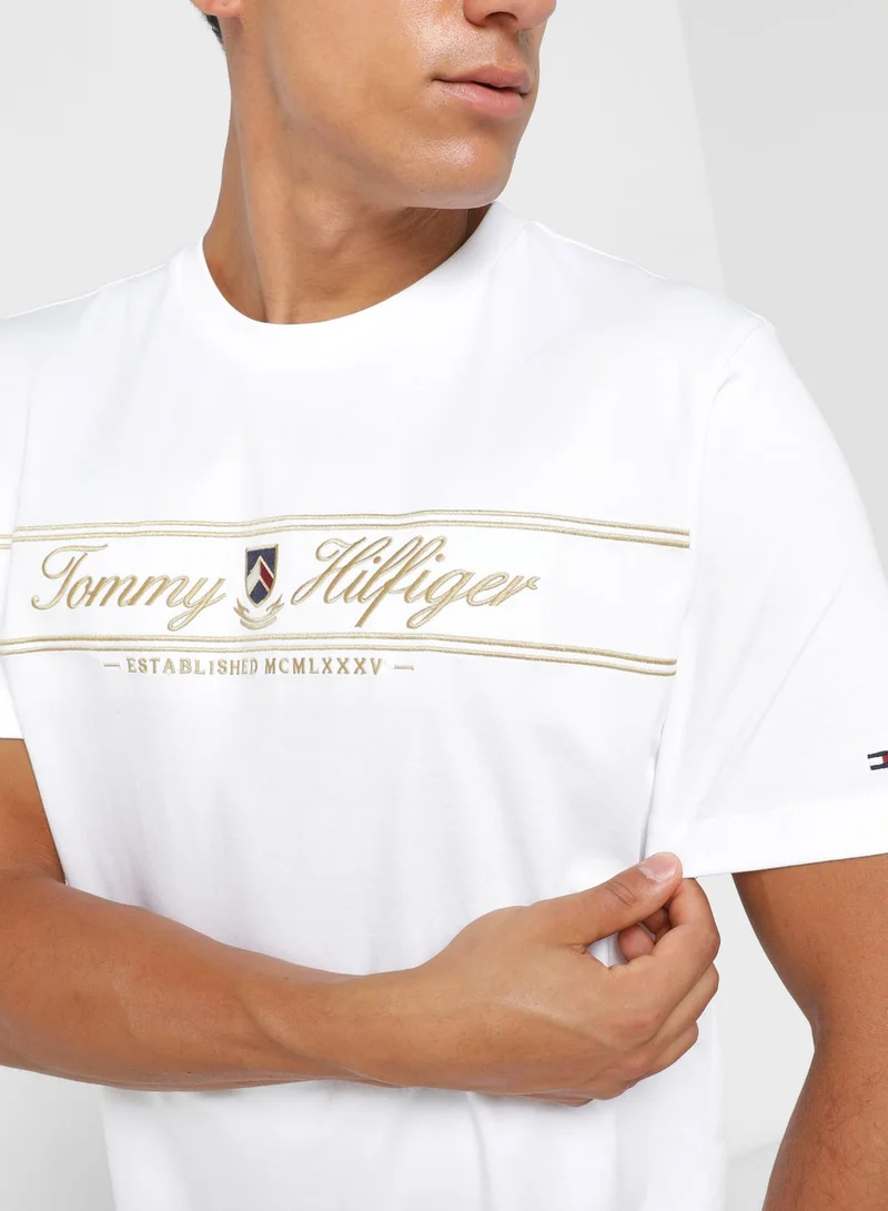 TOMMY HILFIGER Slogan Crew Neck T-Shirt