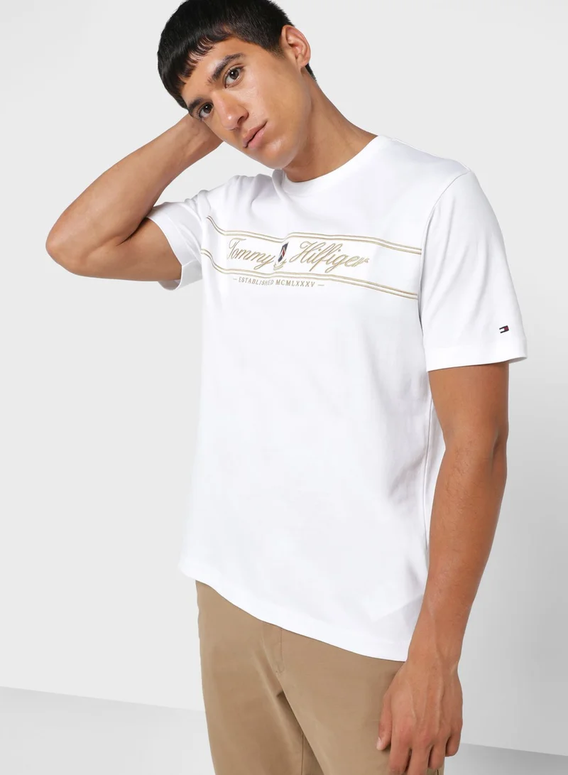 TOMMY HILFIGER Slogan Crew Neck T-Shirt