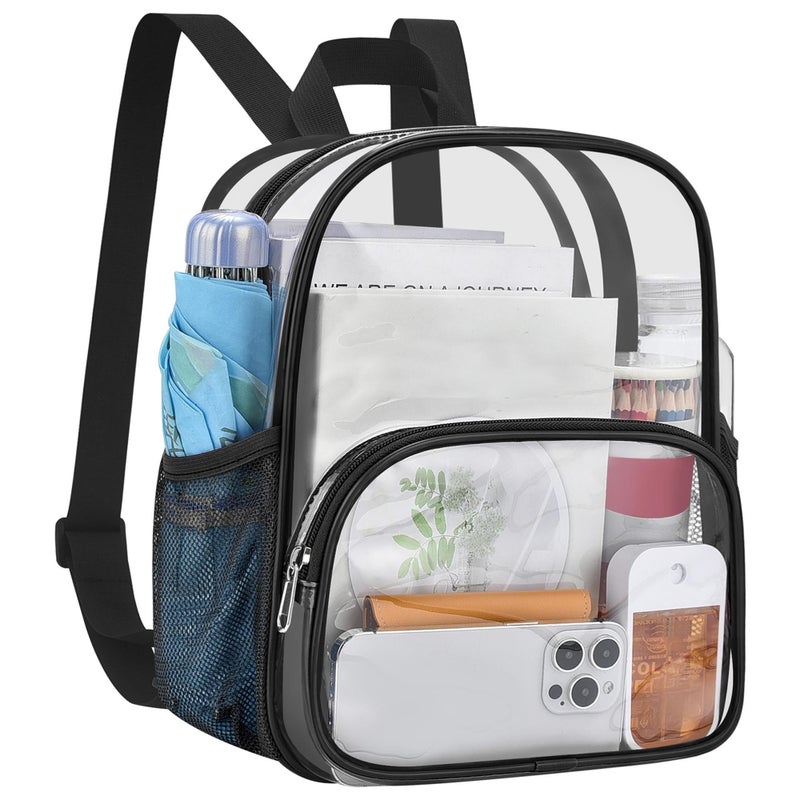 USPECLARE Clear Backpack for Stadium Events Small Clear Backpack 11.5x9.5x6 for Concert Sport Events Work Travel - Image 1