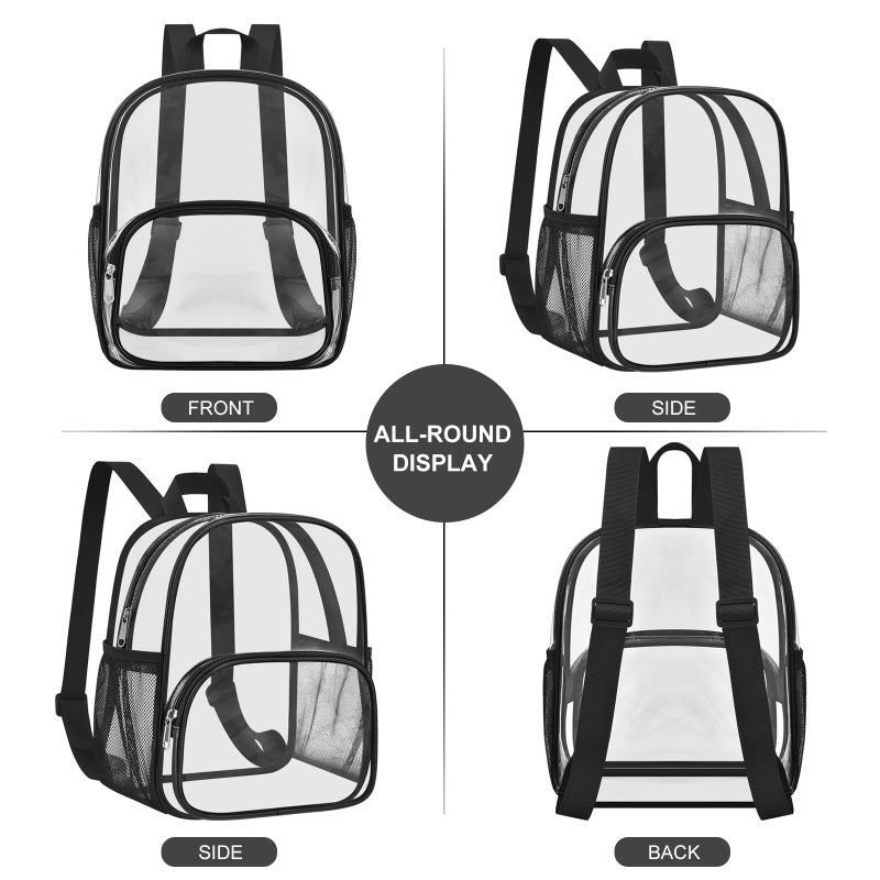 USPECLARE Clear Backpack for Stadium Events Small Clear Backpack 11.5x9.5x6 for Concert Sport Events Work Travel - Image 2