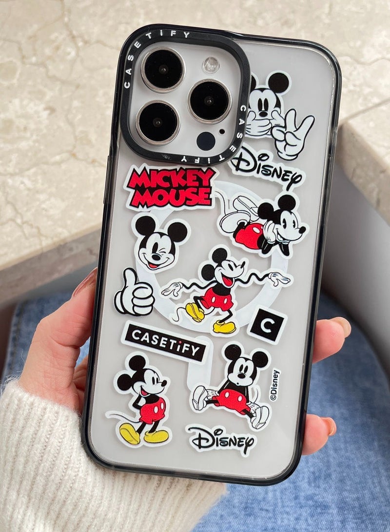 For iPhone 13 Pro Max Case Mickey Mania Case Magnetic Magsafe MagFit Anti-Yellowing Technology Cover - Image 2