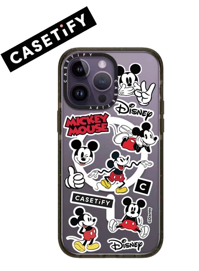 For iPhone 13 Pro Max Case Mickey Mania Case Magnetic Magsafe MagFit Anti-Yellowing Technology Cover - Image 1