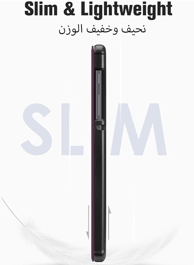 WAIKIL Slim Case for Samsung Galaxy Tab A7 Lite 8.7 Inch 2021 (SM-T220/T225/T227), Ultra-Thin Lightweight Hard Shell with Tri-Fold Stand, Purple - Image 4