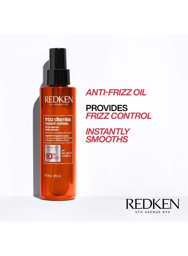 REDKEN ريدكن فريز ديميس إنستانت ديفلات زيت-في-سيروم | للشعر المجعد | يعزز النعومة واللمعان | مع زيت الباباسو | خالي من الكبريتات | قد يختلف التعبئة، 4.2 أونصة سائلة - Image 3