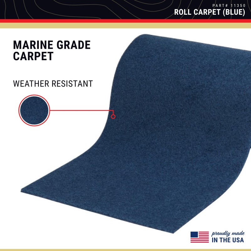 CE Smith سي سميث - سجادة رول للطرادات - ملحقات وقسم بديل للقوارب والطرادات - 11 بوصة × 12 قدم - أزرق (11350) - Image 2