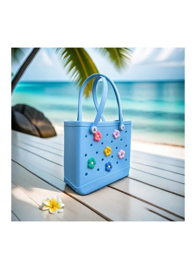 ILovhaprty 6 Pcs Flower Charm Accessory for Tote Bag, Decorative Accessories to Customize Your Beach Tote Bag  - Image 3