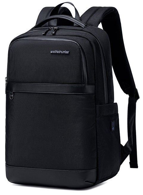 B00670 15.6-inch Laptop Travel Waterproof Multi-function Backpack With USB-port - Black