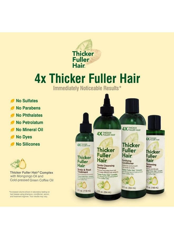 Thicker Fuller Hair - Gentle Cleansing Shampoo Advanced Thickening Solution 12Oz Removes Impurities From Hair And Scalp Mongongo And Green Coffee Oils Fortify Hair And Reduce Breakage - Image 1