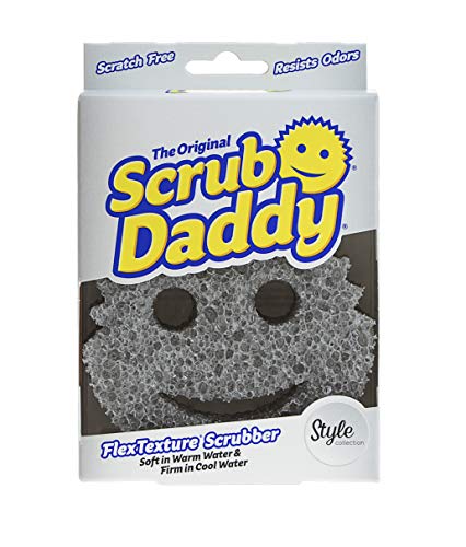 Scrub Daddy Scrub Daddy Smiling Scrubber Grey  ScratchFree Multipurpose Dish Sponge  BPA Free  Made with Polymer Foam  Stain  Odor Resistant Kitchen Sponge 1 Count