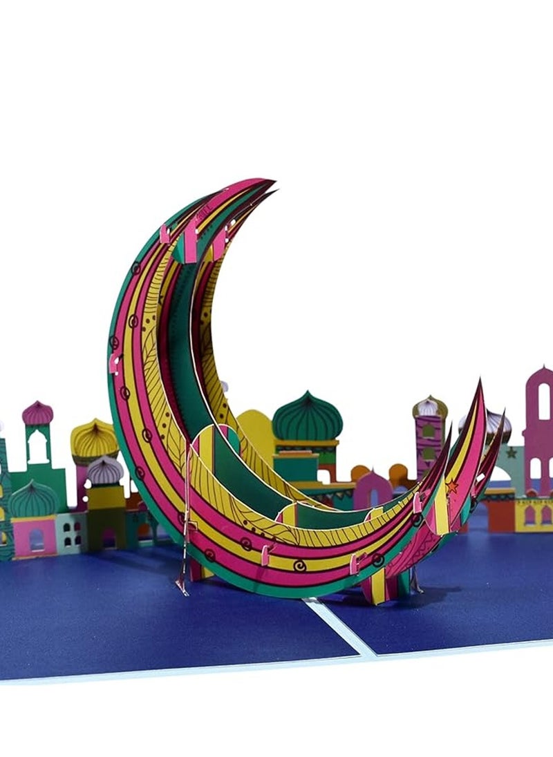 Al Aoyama Al Aoyama Ramadan Card Islamic New Year Muharram Eid 3D Mosque Greeting Cards  - Image 1