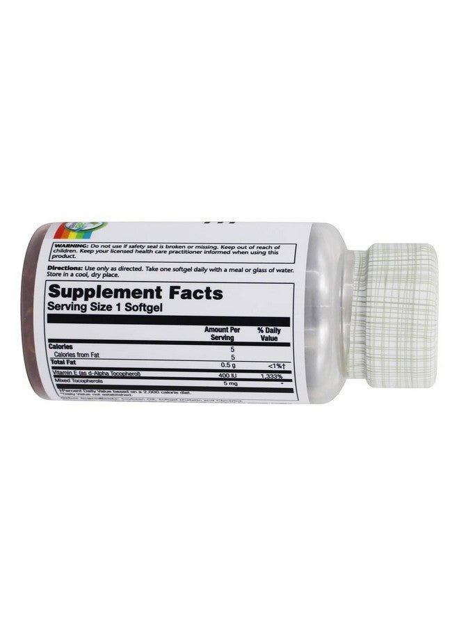 Solaray, E D-Alpha Tocopherol, 100 Count - Image 3