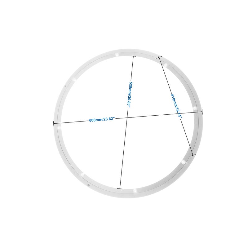 Dailydanny Aluminum Heavy Duty Lazy Susan Rotating Turntable Bearing Swivel Plate Hardware for Dining-Table (24 inch (12mm)) - Image 4